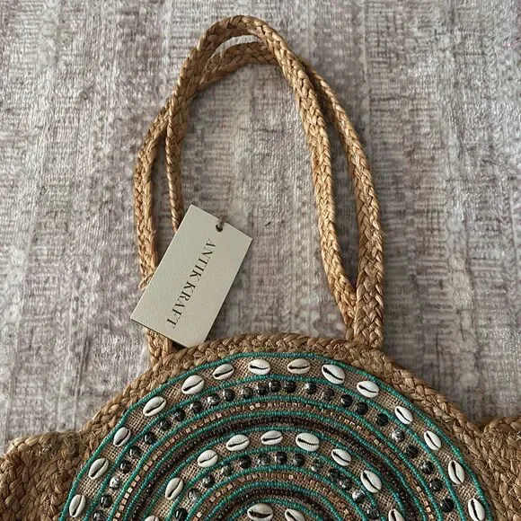 Antik Kraft Tan and Green Shoulder Bag - Picture 4 of 6